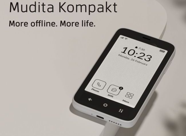 گوشی Mudita Kompakt با صفحه نمایش E Ink و سخت افزار قدرتمند معرفی شد