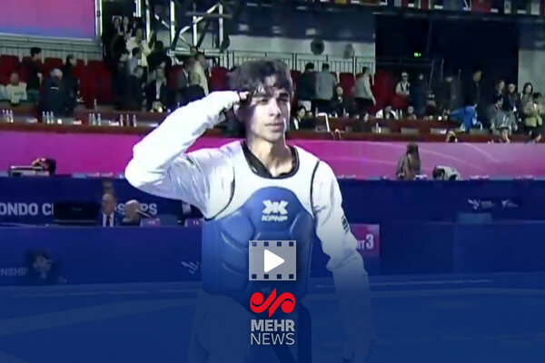 احترام نظامی ابوالفضل زندی به پرچم ایران پس از کسب مدال طلا - خبرگزاری مهر | اخبار ایران و جهان