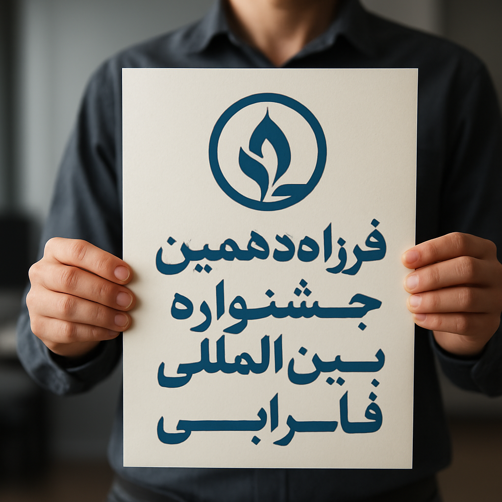 پوستر فراخوان هفدهمین جشنواره بین‌المللی فارابی با طراحی جذاب